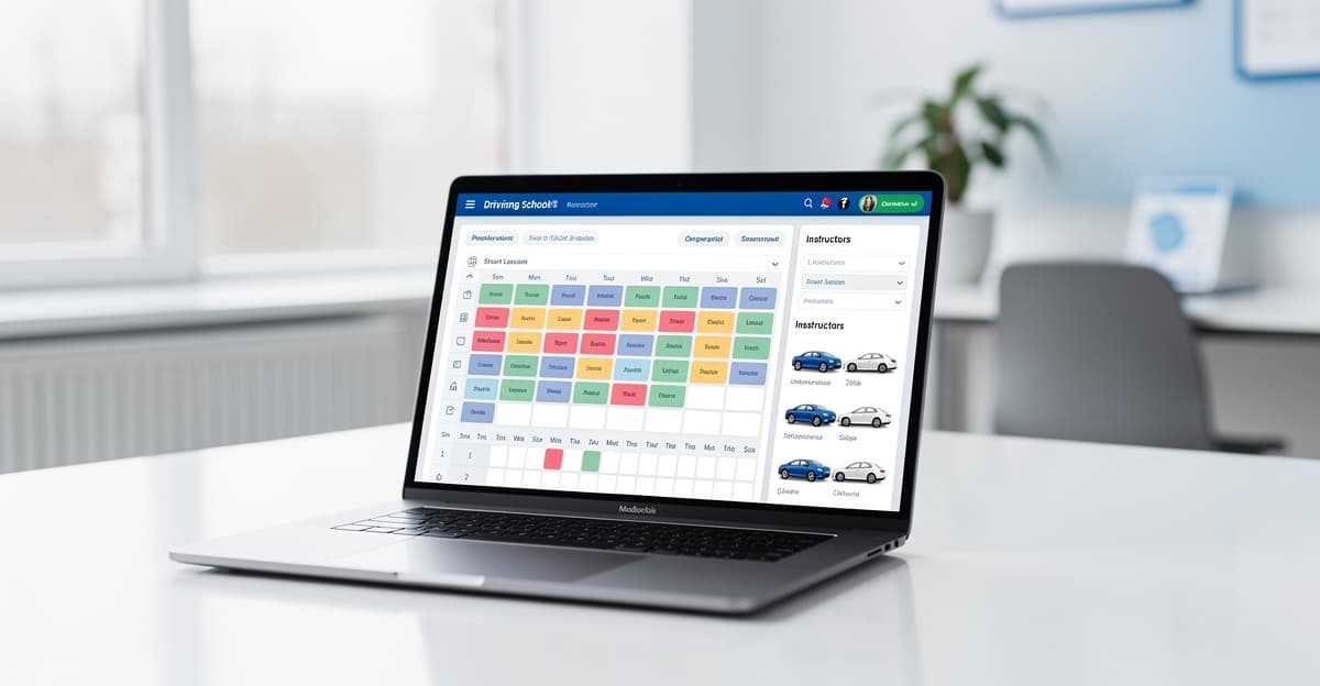Tableau de planning moderne illustrant l’automatisation rendez-vous en auto-école
